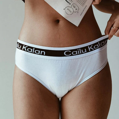 Ladies Breathable Cotton Knickers Elastic Silver Edged Belt Women's Underpants Sexy Wrap Buttocks Panties Seamless Girls Briefs luvshop24