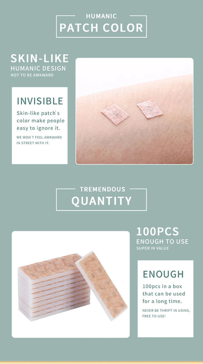ZHONGYAN 100Pcs Ear Acupuncture Needle Disposable Press Needle for Ear Sticker Acupuncture Patches Skin Needl Massage Relaxation luvshop24
