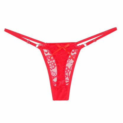 Lace Underwear for Women Low Rise Adjustable Waist Thongs Sexy Perspective G-String Female Breathable Lingerie luvshop24