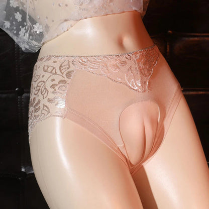 1pc Men's Sexy Lingerie Sissy Hiding Jj Panties Lace Briefs Underwear Knickers Crossdressing Unisex Underpants luvshop24