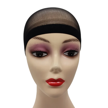 2pcs/Bag Top Stocking Wig Cap Hair Net For Weave Hair Wig Nets Black Brown Stretch Mesh Wig Cap For Making Wigs luvshop24