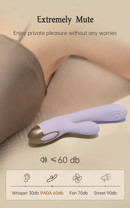 DRY WELL Rabbit Vibrator with Unique Patting Function Clitoris Stimulator Dildo with 10 Powerful Modes Dual Motor Stimulator luvshop24