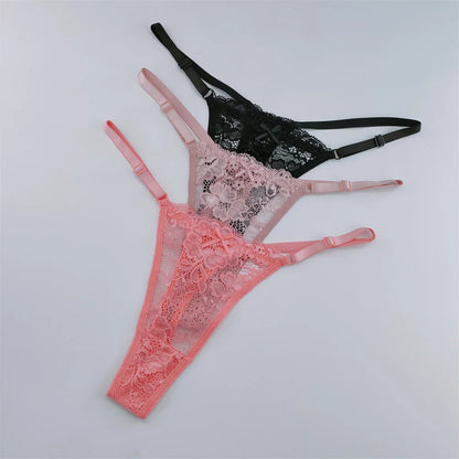 3Pcs/Set New Lace G-string Women's Sexy Underwear Low Waist Breathable Briefs Ladies Intimates Soft Thong Lingerie Fast Shipping luvshop24