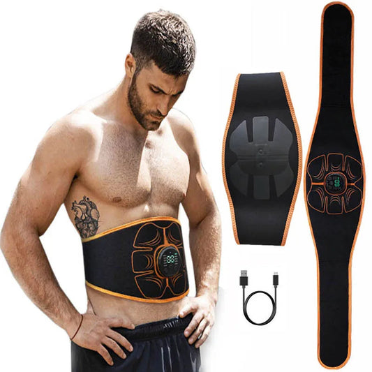 ABS Stimulator Electric Vibration Abdominal Muscle Trainer Muscle Stimulator USB Charge Body Slimming Fitness Massage Belts luvshop24