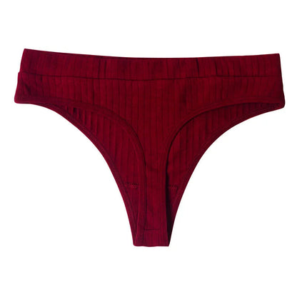 3pcs Cotton Women's Thong Panties Breathable Low Waist Seamless Underwear Sexy Female Lady Comfortable Solid Color G-String luvshop24