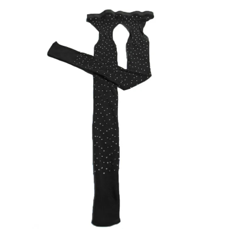 Women's Sexy Crystal Bling Stockings Rhinestone Fishnet Flash Mesh Ladies Skinny Sequins Pantyhose for Female Night Clubwear luvshop24