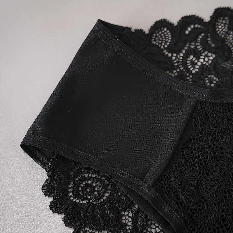 3PCS/Set Luxury Floral Embroidery Lace Panties Women Briefs Sexy Hollow Lingerie Female Underwear Ladies Breathable Underpants luvshop24