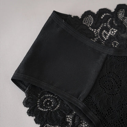 3PCS/Set Luxury Floral Embroidery Lace Panties Women Briefs Sexy Hollow Lingerie Female Underwear Ladies Breathable Underpants luvshop24