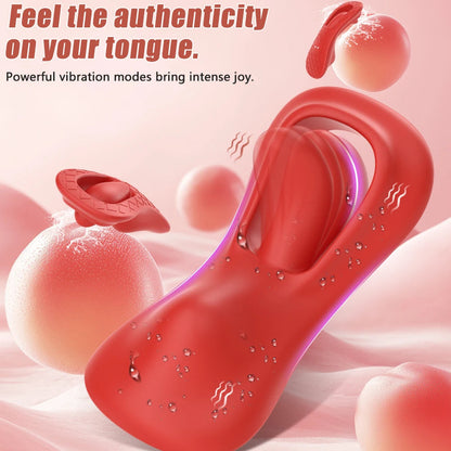 Wearable APP Controlling Tongue Vibrator 9 Vibration Panties Clitoral Double Stimulation Massager Penetration Female Adult Toys luvshop24