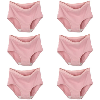 6pcs Cotton Underwear Women High Waist Panties Woman Plus Size Intimate Lingerie Female Mom's Briefs Underpants Panti M-3XL luvshop24