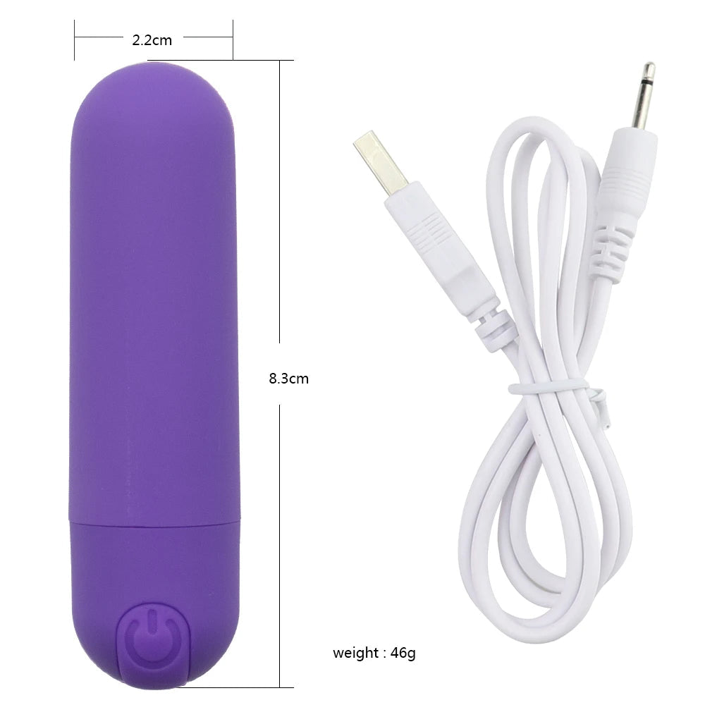Bullet Vibrator Clitoris and G-Spot Stimulator Nipple Vibrate Massager Vibrating Wand Orgasm Vagina Dildo 10 Speeds for Travel luvshop24