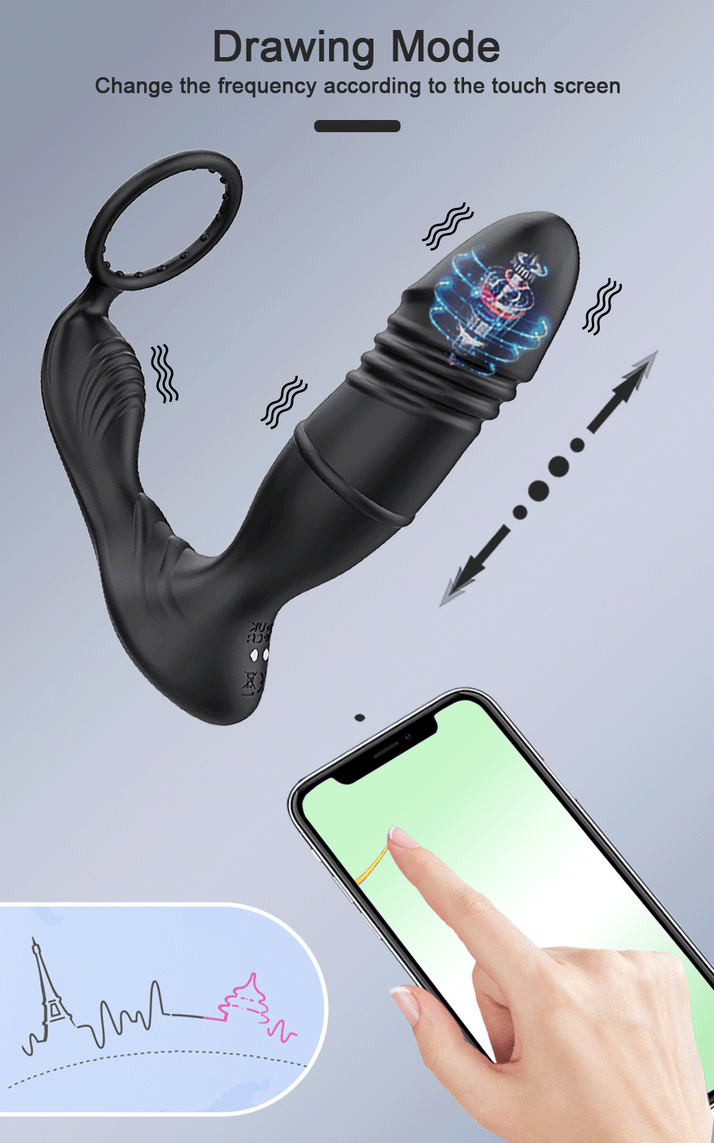 Male Thrusting Prostate Massager Bluetooth APP Vibrator for Men Gay Anal Plug Wireless Remote Butt Plug Sex Toy for Couples luvshop24