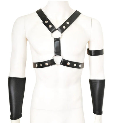 Men's Sexual Body Chest Harness Belt Lingerie Sexy Faux Leather Harness Bondage Strap Gay Male Fetish Punk Rave Costumes for Sex luvshop24