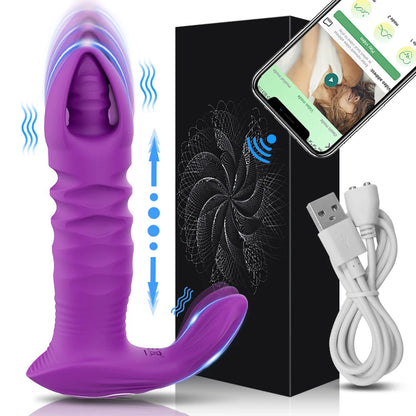 Male Thrusting Prostate Massager Bluetooth APP Vibrator for Men Gay Anal Plug Wireless Remote Butt Plug Sex Toy for Couples luvshop24