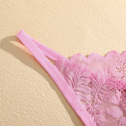 5PCS Sexy Lace Women Lingerie Exotic Underpants Female Lace Transparent Hollow Out G-string Thong Female Soft Intimates S-XL luvshop24