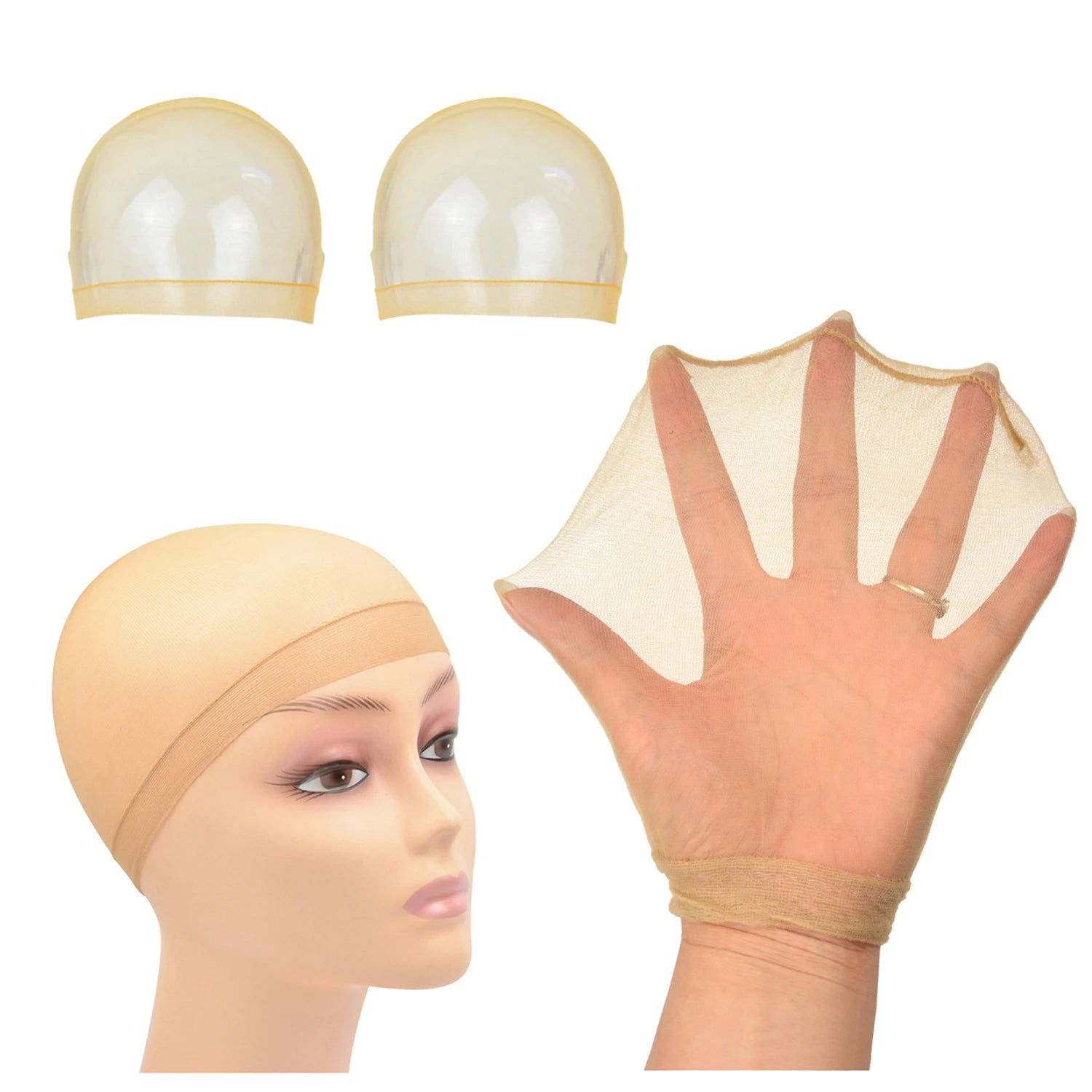 2Pcs HD Stocking Wig Caps Hair Net for Lace Front Wig Stretchy Wig Caps Thin and Breathable Mesh Nylon luvshop24