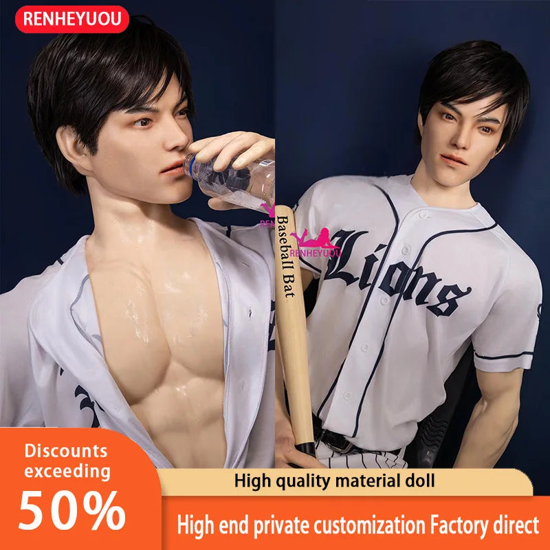 RENHEYUOU Penetrating Anal Sex Doll Male Gay Sex Toys Artificial Detachable Penis Big Dildo Silicone Sexy Adult Male Sex Doll luvshop24