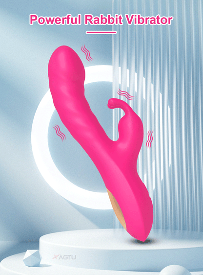 Rabbit Vibrator For Women Powerful G Spot Telescopic Rotating Clitoris Vagina Stimulator Female Masturbator For Adult Sexy Toys luvshop24