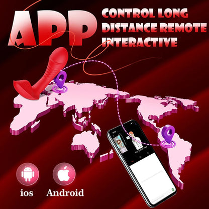 APP Control Wearable Butterfly Rabbit Vibrator Vibrating Panties Clitoral Vagina G Spot Stimulator Adult Toy for Women Couple luvshop24