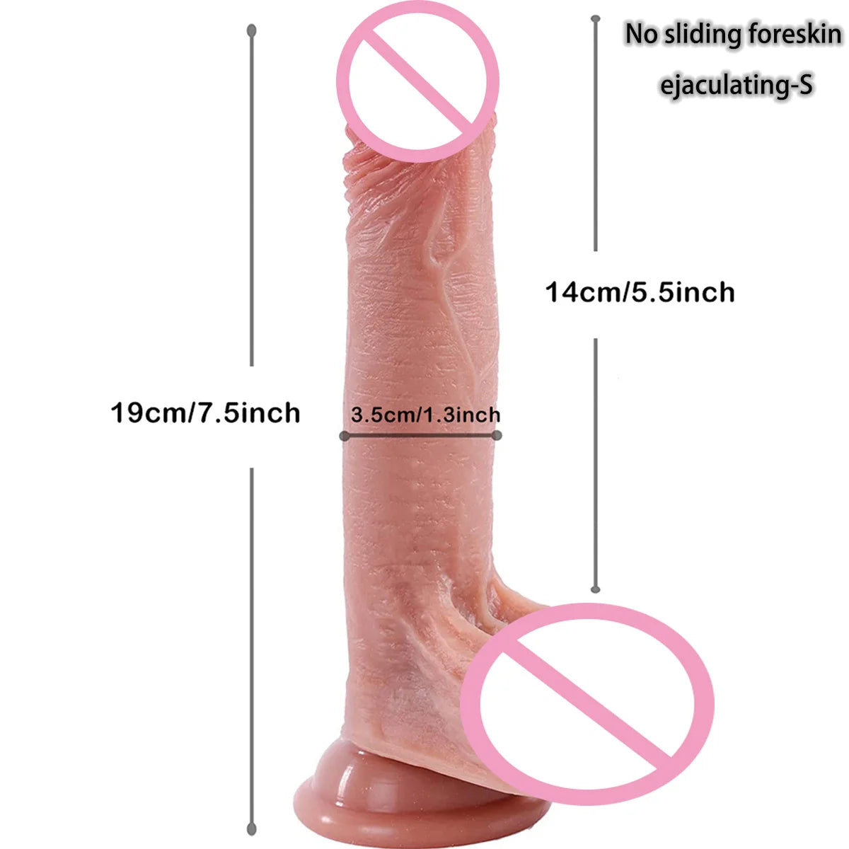 2 in1 Super Realistic Dildo Penis Sliding Foreskin+Ejaculating Big Dick Penetration Anal Female Masturbation Sexy Adult Sex toys luvshop24