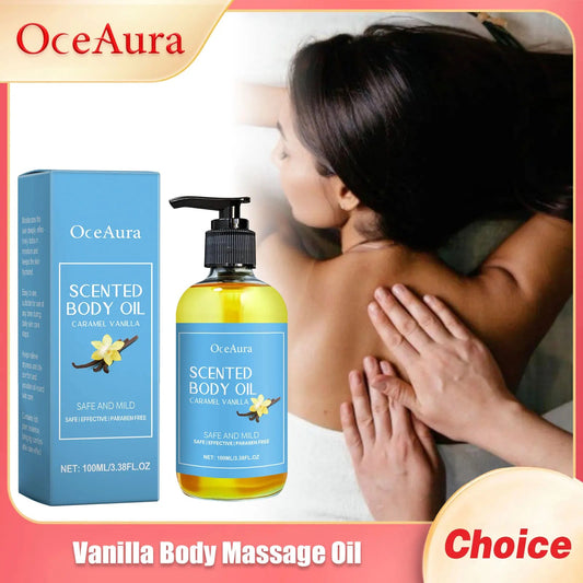 Vanilla Body Massage Oil Improve Moisturizing Relieve Stress Strengthen Nourishing Muscle Relaxing Body SPA Plant Essential Oils luvshop24