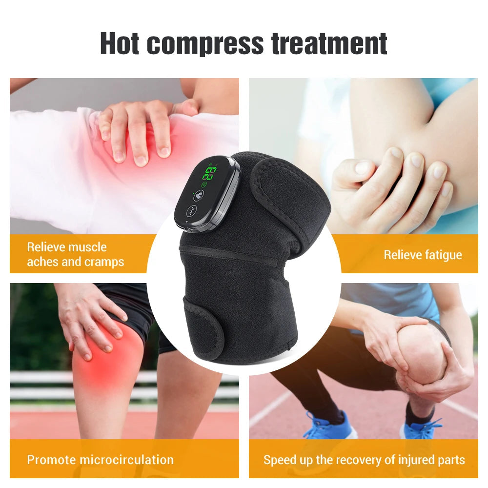 3 in 1 Electric Heating Massage Belt Knee Shoulder Vibrator Hot Compress Joint Physiotherapy Support Brace Arthritis Pain Relief luvshop24