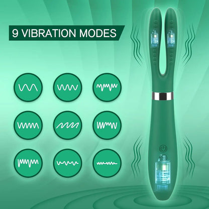 Sex Toys Clitoral Vibrator Dildo with Rabbits Ears, Women Vibrator G Spot Vibrator with 9 Vibration Modes, Clit Stimulator Adult luvshop24