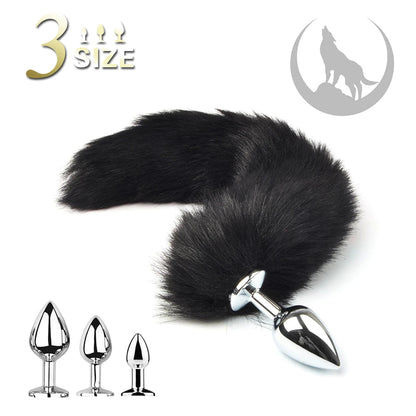 1pcs, BDSM Three size dog tail anal plug, animal tail butt plug, role-playing sex games, men and women sex toys luvshop24