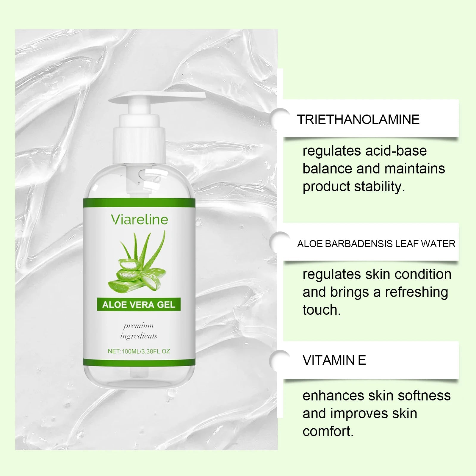 Aloe Vera Moisturizing Gel Remove Acne Relieve Sunburn Sooth Redness Brighten Facial Hydrating Rejuvenating Sun After Repair Gel luvshop24