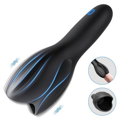 Glans Trainer for Men Powerful Vibrating Penis G Spot Masturbator Soft Fingertip Prolong Endurance Massage Vibrator Erotic Toys luvshop24