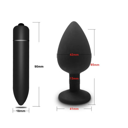 4pcs Soft Silicone Anal Plug Mini Erotic Bullet Vibrator Butt Plug Sex Toy for Men Women Gay Couples Anal Stimulator luvshop24