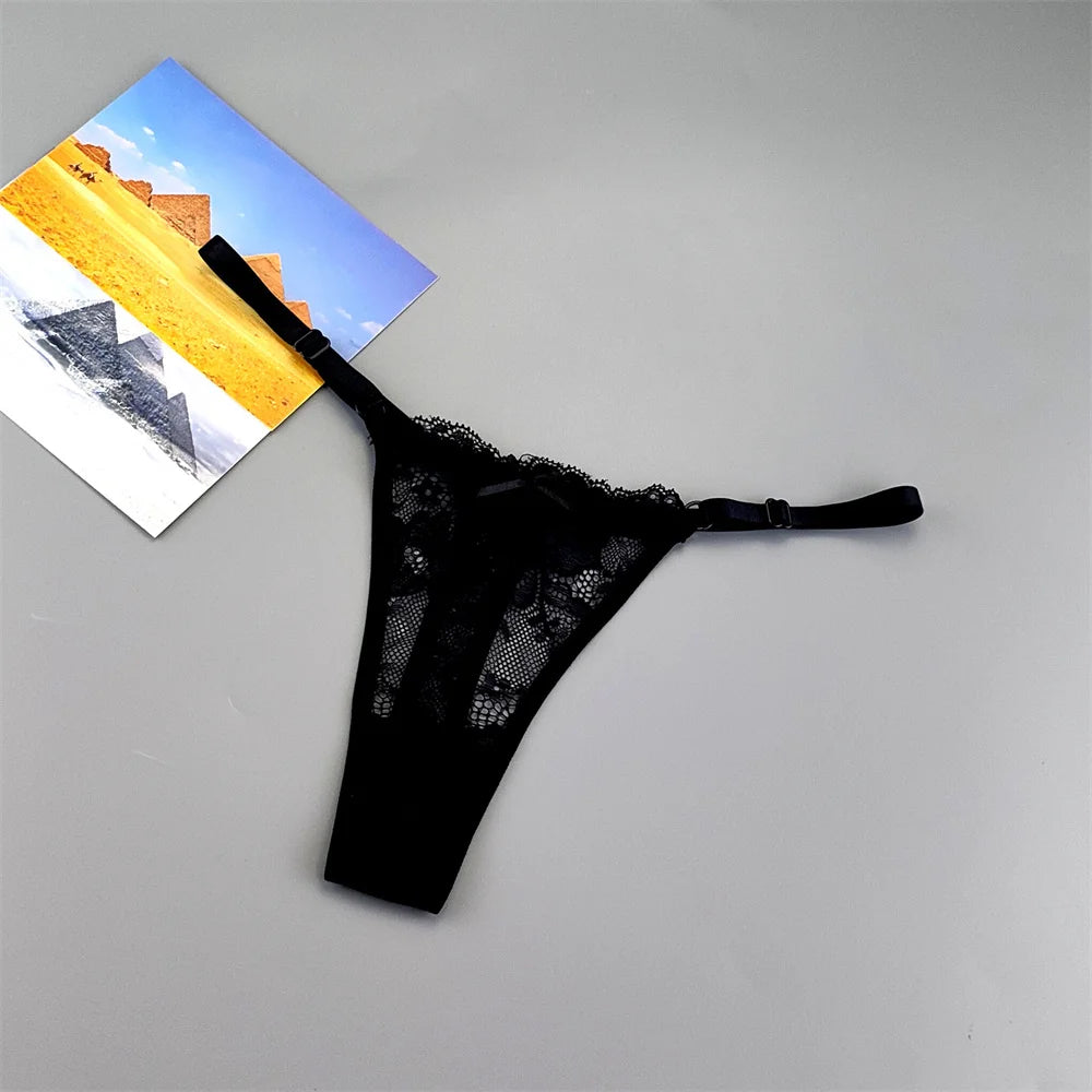3Pcs Sexy Thongs Underwear for Women Perspective Lace G-String Panties Low Waist Plus Size Hot Wife Gift luvshop24