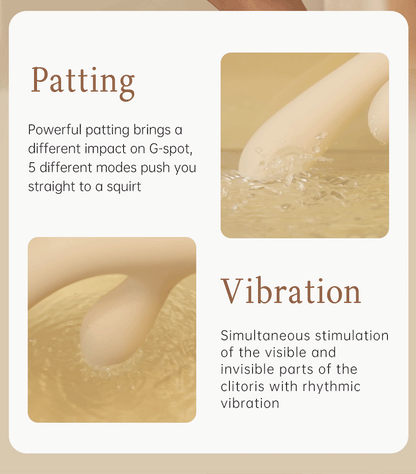 DRY WELL Rabbit Vibrator with Unique Patting Function Clitoris Stimulator Dildo with 10 Powerful Modes Dual Motor Stimulator luvshop24
