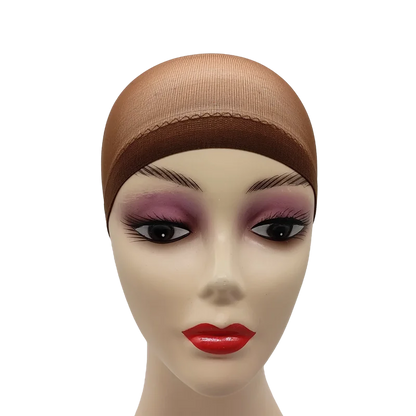 2pcs/Bag Top Stocking Wig Cap Hair Net For Weave Hair Wig Nets Black Brown Stretch Mesh Wig Cap For Making Wigs luvshop24