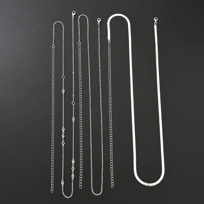 3Pcs Boho Flat Snake Chain Belly Waist Chain for Women Simple Silver Color Zircon Summer Beach Jewelry Female Bikini Accessories luvshop24