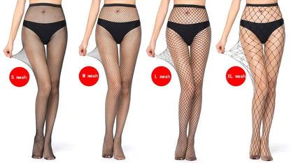 Hollow Out Sexy Pantyhose Black Women Fashion Tights Fishnet  Stockings Club Party Hosiery Female Lingerie Girls Thigh Mesh Sock luvshop24