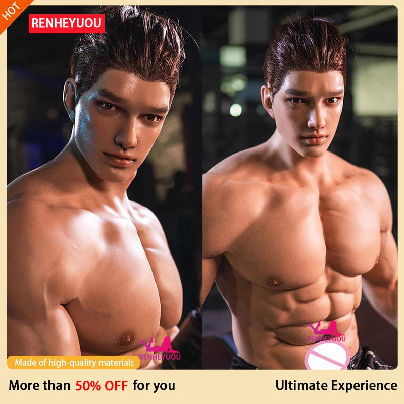 RENHEYUOU 183cm Joint movable muscle men with doll penis anal adult silicone sex doll female masturbation device gay sex toys luvshop24