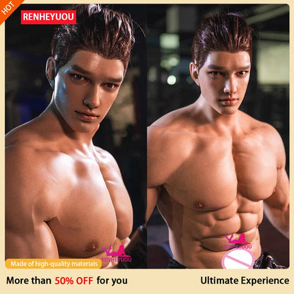 RENHEYUOU 183cm Joint movable muscle men with doll penis anal adult silicone sex doll female masturbation device gay sex toys luvshop24