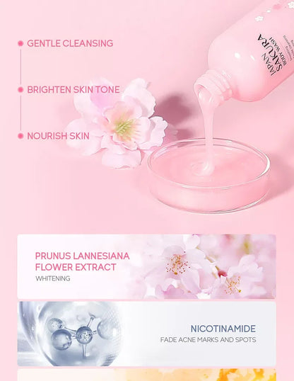 LAIKOU Sakura Shower Gel Long Moisturizing Smooth Long Lasting Fragrance Gentle Foam Body Cleansing Bath Product 100ml luvshop24