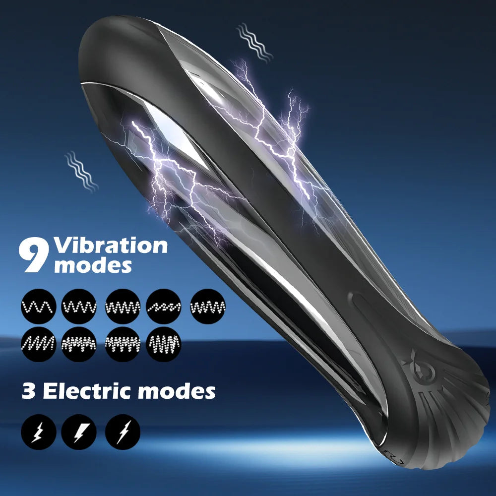 Electric Shock Anal Butt Plug Vibrator Anal Prostate Massager Dildo Vibrator Electric Shock Bullet Vibrator Sex Toys for Men luvshop24