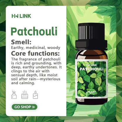 10ml Patchouli Essential Oils Massage Oil Skincare 100% Pure Natural for Hair Care, Home Diffusers, Skin, Aromatherapy, Perfumes luvshop24