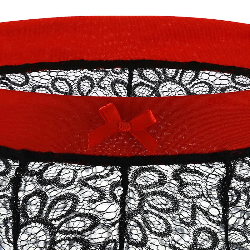 Men Sexy Crossdressing Erotic Sissy Lingerie See Through Mesh Lace Gay Underwear Male Bra Top Transparent Boxers Fetish Customs luvshop24
