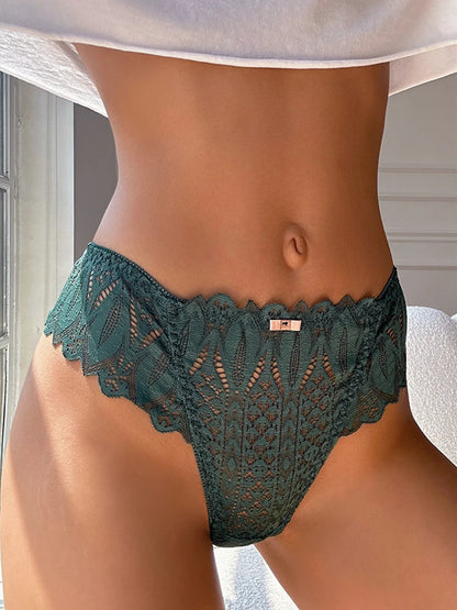 Hollow Out Lace Sexy Girls G String Panties Women Briefs Transparent Thong Thin Underwear Female Low Waist Lingerie Size S-XL luvshop24