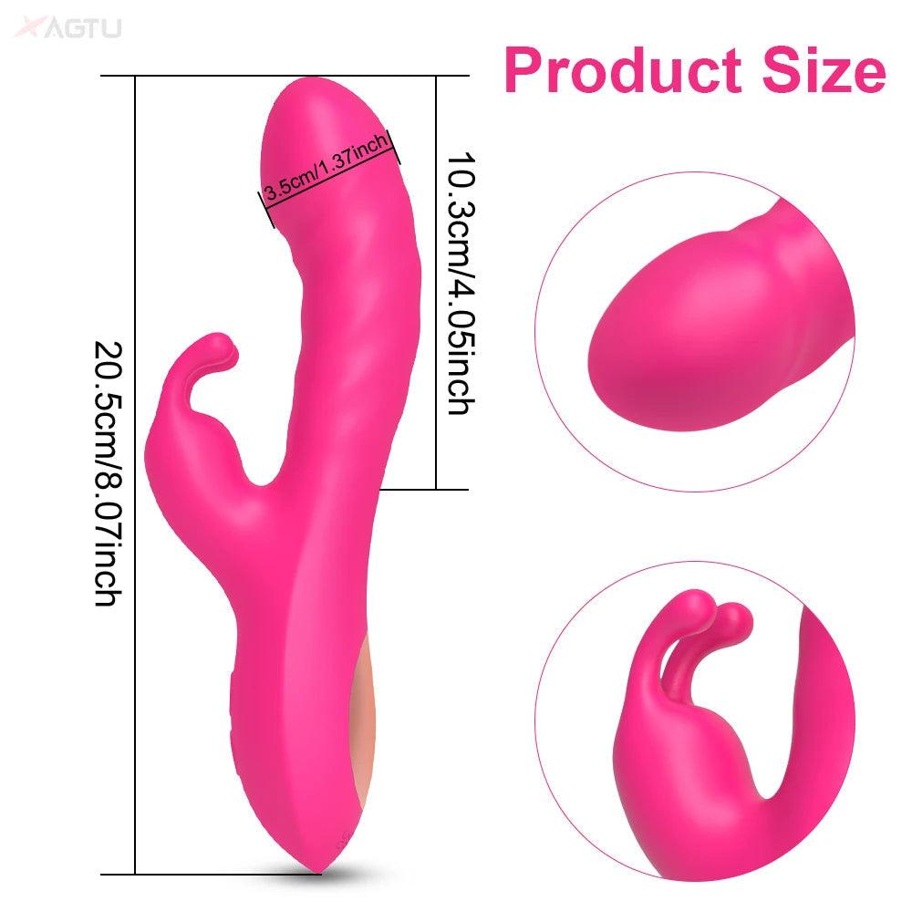 Rabbit Vibrator Realistic Dildo Sex Toys for Women 10 Vibration G Spot Clitoral Vibrators Stimulator Sextoy for Adults Goods 18+ luvshop24