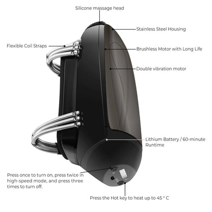 Barber Massager Professional Vibration Massager Barbershop Cordless Handheld Heat Massager USB Body Neck Back Head Face Massager luvshop24