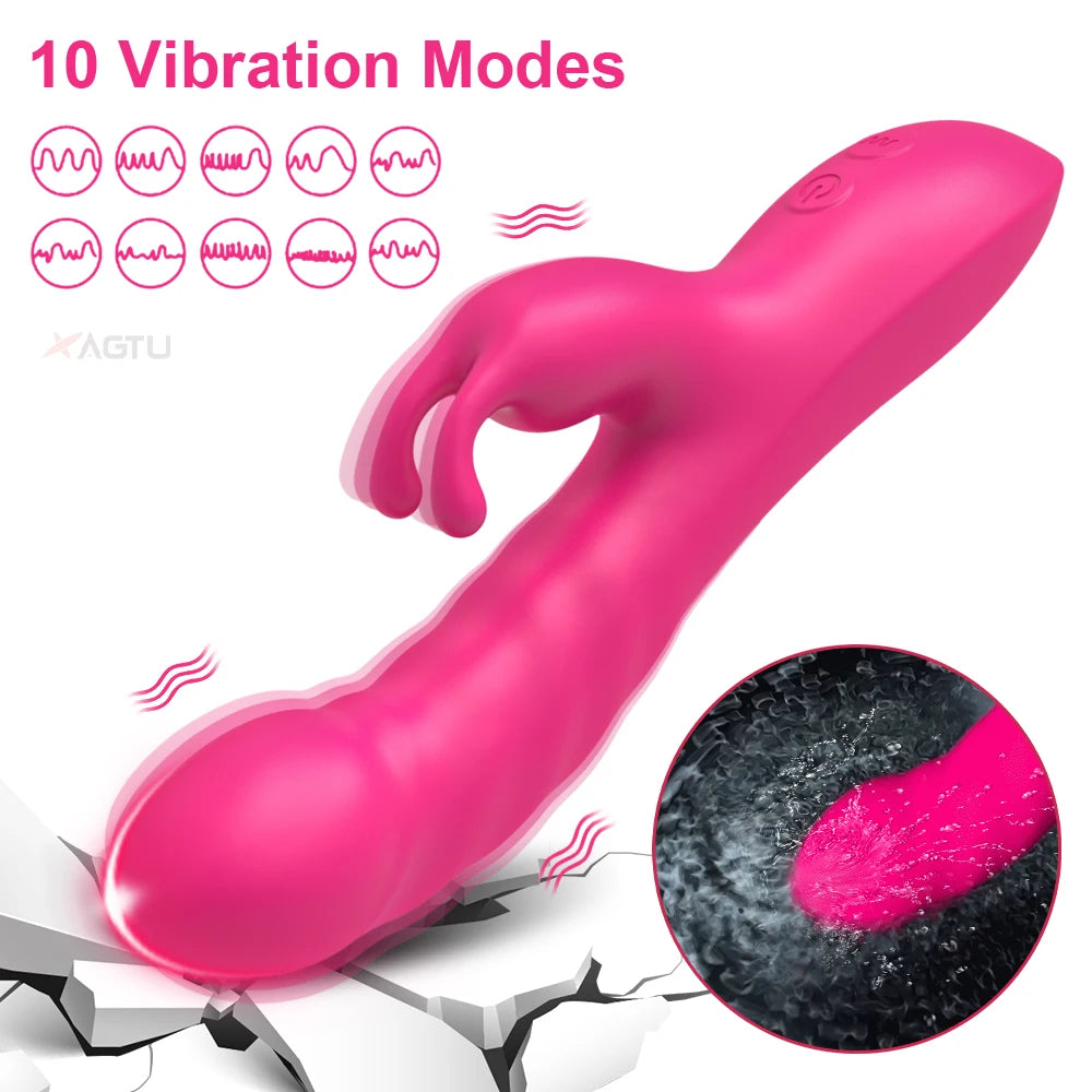 Rabbit Vibrator Realistic Dildo Sex Toys for Women 10 Vibration G Spot Clitoral Vibrators Stimulator Sextoy for Adults Goods 18+ luvshop24