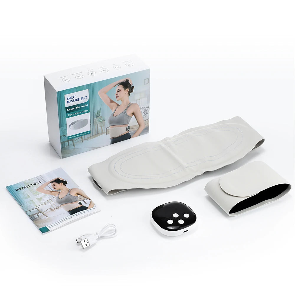 Electric Waist Massager Heating Lumbar Massage Belt Vibration Hot Compress Abdominal Massager Heated Pad Muscle Relax Waist Belt luvshop24