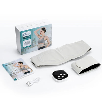 Electric Waist Massager Heating Lumbar Massage Belt Vibration Hot Compress Abdominal Massager Heated Pad Muscle Relax Waist Belt luvshop24