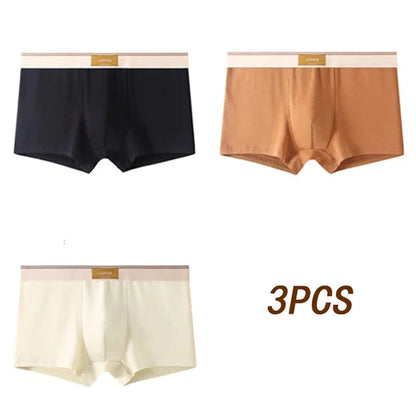 3pcs Men Underwear Cotton BoxerShorts Hombre Panties Man Breathable Underpants Sexy Sports Comfort Male Boxers  Size L-4XL luvshop24