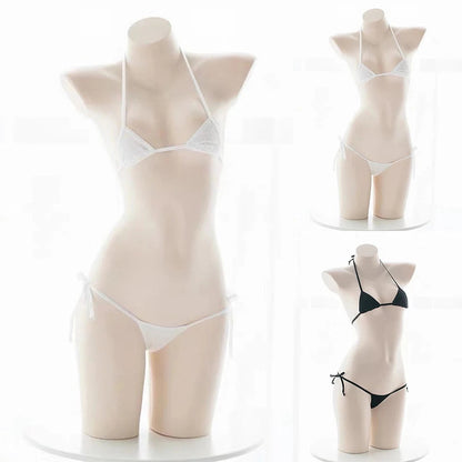 2PC Women Mini Bikini Sexy-Lingerie Pajamas Strappy Underwear Briefs Bra Sets Swimsuit Female Bathers Bandage Bathing Suit luvshop24